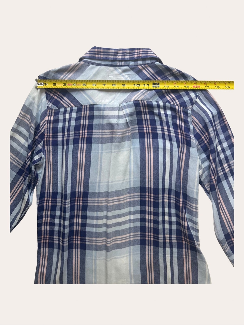 Rails Plaid Woman’s Button-Up Shirt Navy & Pink Size Medium - Picture 7 of 15